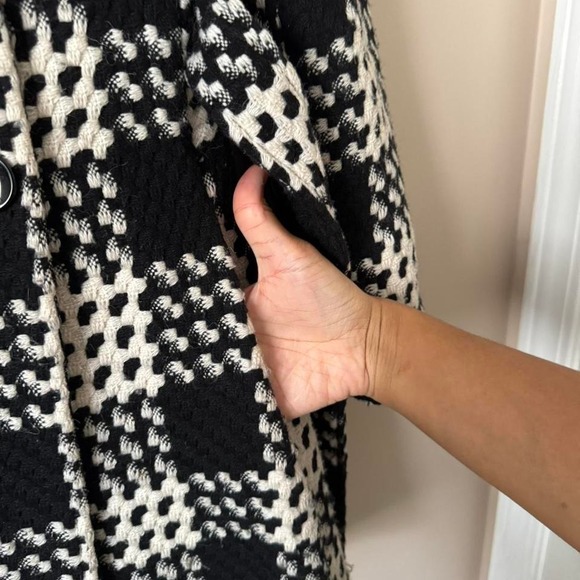 Black and white Y2K check jacket small medium - Picture 3 of 8